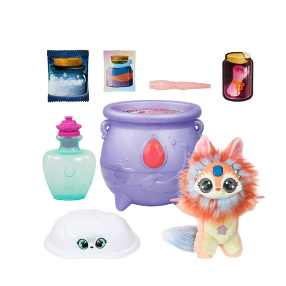 Magic Mixies Color Surprise Purple Cauldron Mixie Plushie Pink Eyes NWT - Picture 2 of 7